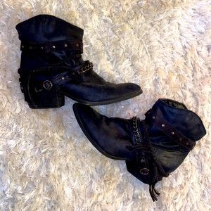 Black ankle boots